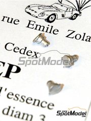 Renaissance Models: Petrol Caps 1/43 scale - Fuel fillers 50s & 60s - 3mm diam - white metal parts - 3 units