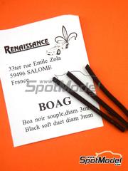 Renaissance Models: Pipe - Black rubber pipe 3mm - rubber parts - 2 units