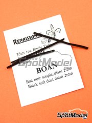 Renaissance Models: Pipe - Black pipe 2 mm - rubber parts - 3 units