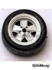Renaissance Models: Rims and tyres set 1/43 scale - Fuchs 15 inches - photo-etched parts, rubber parts and turned metal parts - 4 units image
