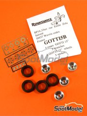 Renaissance Models: Set de llantas y neumticos escala 1/43 - Gotti 15 pulgadas 5 radios - goma, fotograbados, piezas de metal - 4 unidades