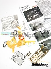 Renaissance Models: Detail up set 1/12 scale - Yamaha YZR-M1 - Motorcycle World Championship 2004 - photo-etched parts, resin parts, turned metal parts, water slide decals, other materials and assembly instructions - for Tamiya references TAM14098 and TAM14100
