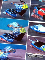 Renaissance Models: Marking / livery 1/12 scale - Honda NSR500 Hawaii #46 - Valentino Rossi (IT) - Italian Moto GP Grand Prix 2001 - photo-etched parts, resin parts, water slide decals and assembly instructions - for Tamiya reference TAM14082