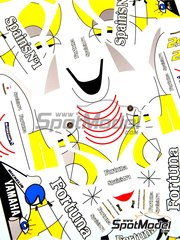 Renaissance Models: Decoracin escala 1/12 - Yamaha YZR-M1 "Mir" Equipo Yamaha Tech3 patrocinado por Fortuna / Spain's N1 N 24 - Ruben Xaus (ES), Toni Elias (ES) - Campeonato del Mundo de Motociclismo 2005 - calcas de agua, manual de instrucciones y calcas de sponsors de tabaco - para las referencias de Tamiya TAM14104 y TAM14115