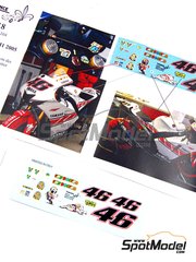 Renaissance Models: Marking / livery 1/12 scale - Yamaha YZR-M1 #46 - Valentino Rossi (IT) - Valencia Grand Prix 2005 - water slide decals and assembly instructions - for Tamiya references TAM14104 and 14104