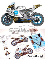 Renaissance Models: Marking / livery 1/12 scale - Honda RC211V  Batman begins sponsored by Konica Minolta #6 - German Moto GP Grand Prix 2005 - water slide decals and assembly instructions - for Renaissance Models reference MTK12-019, or Tamiya references TAM14096 and TAM14097