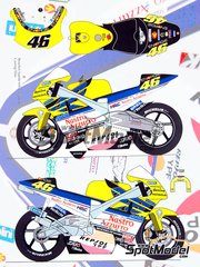 Renaissance Models: Marking / livery 1/12 scale - Honda NSR500 sponsored by Nastro Azzurro #46 - Valentino Rossi (IT) - Motorcycle World Championship 2001 - for Tamiya reference TAM14082