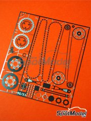 Renaissance Models: Detail up set 1/12 scale - Yamaha YZR-M1 2004, 2005, 2006, 2007 and 2008 - photo-etched parts and assembly instructions - for Tamiya references TAM14098, TAM14100 and TAM14115