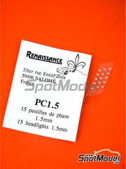 Renaissance Models: Lights - Round lights 1,5 mm  - other materials - 15 units