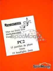 Renaissance Models: Lights - Round lights 2 mm  - other materials - 15 units