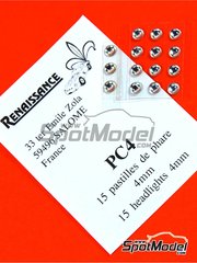 Renaissance Models: Lights - Round lights 4 mm  - other materials - 15 units