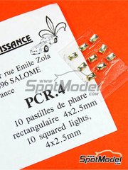 Renaissance Models: Lights - Rectangle lights white 4 x 2,5 mm  - other materials - 10 units