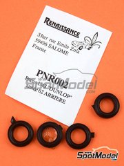 Renaissance Models: Neumticos escala 1/43 - Dunlop 1962 - piezas de goma - 4 unidades