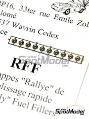 Renaissance Models: Petrol Caps 1/43 scale - Rally fuel fillers - photo-etched parts - 10 units