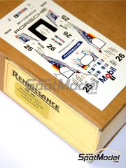 Renaissance Models: Car scale model kit 1/43 scale - Porsche 911 GT1 Porsche AG Team sponsored by Mobil1 #25, 26 - Thierry Boutsen (BE) + Hans-Joachim Stuck (DE) + Robert 'Bob' Wollek (FR), Yannick Dalmas (FR) + Ralf Kelleners (DE) + Emmanuel Collard (FR) - 24 Hours Le Mans 1997 - photo-etched parts, resin parts, rubber parts, vacuum formed parts, water slide decals, assembly instructions and painting instructions