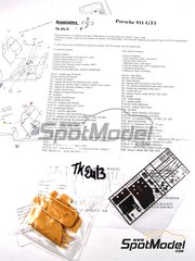 Renaissance Models: Transkit escala 1/24 - Porsche 911 GT1 - Puertas - fotograbados, piezas de resina y piezas de metal torneado - para la referencia de Tamiya TAM24186