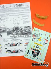 Renaissance Models: Marking / livery 1/24 scale - Porsche 911 GT2 Evo ELF Haberthur Racing #78 - Jean-Claude Lagniez (FR) - 24 Hours Le Mans 1997 - resin parts and water slide decals - for Tamiya references TAM24175 and 24175