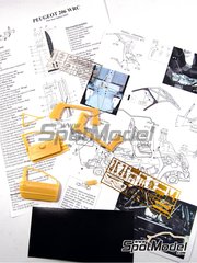 Renaissance Models: Set de mejora y detallado escala 1/24 - Peugeot 206 WRC - piezas de metal mecanizado, manual de instrucciones, fotograbados y piezas de resina - para la referencia de Tamiya TAM24267