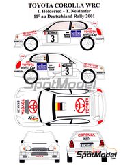 DECALS 1/24 BASE DÉCORATION TOYOTA COROLLA WRC 1998 COLORADO  24XX 