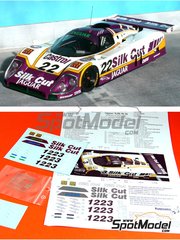 Renaissance Models: Marking / livery 1/24 scale - Jaguar XJR-9 Silk Cut Works Team #1, 2, 3, 21, 22 - Martin Brundle (GB) + John Nielsen (DK), Jan Lammers (NL) + Johnny Dumfries (GB) + Andy Wallace (GB), Henri Pescarolo (FR) + John Watson (GB) + Raul Boesel (BR), Danny Sullivan (US) + Davy Jones (US) + Price Cobb (US), Derek Daly (IE) + Larry Perkins (AU) + Kevin Cogan (US) - 24 Hours Le Mans 1988 - photo-etched parts, turned metal parts, water slide decals, assembly instructions and tobacco sponsor decals - for Tamiya reference TAM24084