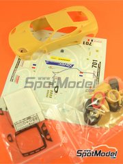 Renaissance Models: Transkit escala 1/24 - Ferrari 360 Modena GT Equipo JMB Racing patrocinado por Xavex, Aprimatic N 70, 71 - Cort Wagner (US) + Sam Hancock (GB) + Martin Short (GB), Stephen Earle (US) + Chris MacAllister (US) + Gary Schultheis (US) - 24 Horas de Le Mans 2002 - fotograbados, piezas de resina, piezas de goma, piezas de metal torneado, calcas de agua, otros materiales y manual de instrucciones - para las referencias de Tamiya TAM24228, TAM24238, TAM24242, TAM24298, TAM24299, TAM24307 y TAM89595