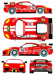 Renaissance Models: Marking / livery 1/24 scale - Ferrari 360 Modena sponsored by Auto Palace #74 - Guillaume Gomez (FR) + Ryo Fukuda (JP) + Laurent Cazenave (FR) - 24 Hours Le Mans 2002 - for Tamiya references TAM24228 and TAM24298