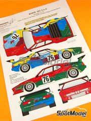 Renaissance Models: Marking / livery 1/24 scale - BMW M1 Group 4 sponsored by Andy Warhol #76 - Herv� Poulain (FR) + Marcel Mignot (FR) + Manfred Winkelhock (DE) - 24 Hours Le Mans 1979 - resin parts, turned metal parts, water slide decals and assembly instructions - for Italeri references 3627, 3643, IT3643 and 3643.OUTLET, or Revell references REV07247 and 80-7247