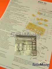 Renaissance Models: Detail up set 1/24 scale - BMW M1 Group 4 - photo-etched parts, resin parts and assembly instructions - for Italeri references 3627, 3643, IT3643 and 3643.OUTLET, or Revell references REV07247 and 80-7247