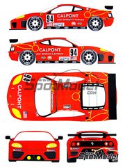 Renaissance Models: Marking / livery 1/24 scale - Ferrari 360 Modena sponsored by Risi #94 - Ralf Kelleners (DE) + Anthony Lazzaro (US) + Terry Borcheller (US) - 24 Hours Le Mans 2003 - water slide decals and assembly instructions - for Tamiya references TAM24228 and TAM24298