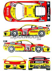 Renaissance Models: Marking / livery 1/24 scale - Ferrari 360 Modena  JMB Racing Team #70 - Fabio Babini (IT) + David Terrien (US) + Fabrizio de Simone Niquesa (IT) - 24 Hours Le Mans 2003 - water slide decals and assembly instructions - for Tamiya references TAM24228 and TAM24298