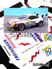 Renaissance Models: Marking / livery 1/24 scale - Porsche 911 GT3 RS Freisinger Motorsport Team #50 - Stphane Ortelli (MC) + Romain Dumas (FR) + Marc Lieb (DE) - 24 Hours SPA Francorchamps 2003 - water slide decals and placement instructions - for Tamiya reference TAM24229