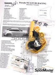Renaissance Models: Transkit 1/24 scale - Porsche 911 GT3 RS Racing - photo-etched parts, resin parts, rubber parts, turned metal parts and assembly instructions - for Tamiya reference TAM24229