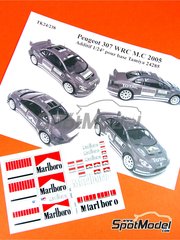 Renaissance Models: Marking / livery 1/24 scale - Peugeot 307 WRC sponsored by Marlboro - Monte Carlo Rally - Rallye Automobile de Monte-Carlo 2005 - water slide decals, assembly instructions and tobacco sponsor decals - for Tamiya reference TAM24285