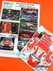 Renaissance Models: Marking / livery 1/24 scale - Peugeot 307 WRC Peugeot Bel-Lux Team sponsored by Total #5 - Bruno Thiry (BE) + Renaud Jamoul (BE) - Condroz Rally - Rallye du Condroz 2006 - water slide decals and assembly instructions - for Tamiya reference TAM24285