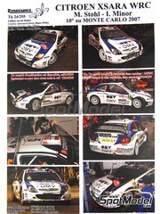 Renaissance Models: Marking / livery 1/24 scale - Citroen Xsara WRC sponsored by OMV Kronos #5 - Manfred Stohl (AT) + Ilka Minor-Petrasko (AT) - Monte Carlo Rally - Rallye Automobile de Monte-Carlo 2007 - resin parts, water slide decals, assembly instructions and painting instructions - for Heller reference 80769