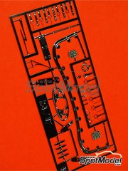 Renaissance Models: Detail up set 1/24 scale - Ferrari 250 Testa Rossa TR57 right hand handle - photo-etched parts, vacuum formed parts and assembly instructions - for Hasegawa references HA20242, HA20246, HAHC19, 21219 and HC-19