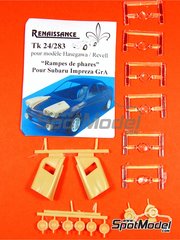 Renaissance Models: Transkit escala 1/24 - Subaru Impreza Grupo A - Juego de luces de noche - piezas de resina y lentes - para kit de Hasegawa