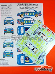 Renaissance Models: Marking / livery 1/24 scale - Subaru Impreza WRX 555 Group A sponsored by Repsol #4, 5 - Colin McRae (GB) + Derek Ringer (GB), Carlos Sainz (ES) + Luis Moya (ES) - Catalunya Costa Brava Rally - Rally of Spain, Network Q RAC Rally of Great Britain  1995 - water slide decals, assembly instructions and painting instructions - for Hasegawa references 20436, 20574, 20589, 25017, CR-17, 25063, CR-103, 51151 and CH51