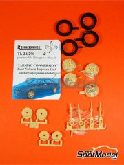 Renaissance Models: Set de conversin a asfalto escala 1/24 - Subaru Impreza Grupo A - Subaru Legacy RS Grupo A - piezas de resina y piezas de goma - para las referencias de Hasegawa 20290, 20297, 20311, 20353, 20390, 25007, CR-7, 20432, 20436, 20454, 20454, 20506, 20454, 20574, 20577, 20589, 20614, 20636, 20675, 20707, 20768, 25007, CR-7, 25014, CR-14, 25017, CR-17, 25063, CR-103, 25065, CR-105, 25067, CR-107, 25068, CR-108, 51151, CH51, HACR35, 25035 y CR-35, o la referencia de Heller 80750