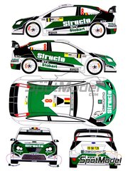 Renaissance Models: Decoracin escala 1/24 - Ford Focus WRC RS08 Equipo Stobart VK Ford Rally  patrocinado por Structo N 4, 8 - Pieter Tsjoen (BE) + Eddy Chevaillier (BE), Franois Duval (BE) + Patrick Pivato (FR), Jari-Matti Latvala (FI) + Miikka Anttila (FI) - Rally Condroz de Blgica - Rallye du Condroz, Rally de Alemania ADAC, Tour de Corse Rally de Francia 2008 - calcas de agua y manual de instrucciones - para la referencia de SimilR SIMILR-121001