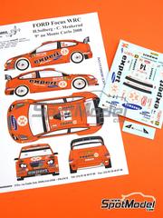 Renaissance Models: Decoracin escala 1/24 - Ford Focus WRC RS08 Equipo Stobart VK Ford Rally  patrocinado por Expert N 14 - Petter Solberg (NO) + Cato Menkerud (NO) - Rally de Monte Carlo - Rallye Automobile de Monte-Carlo 2008 - calcas de agua y manual de instrucciones - para la referencia de SimilR SIMILR-121001