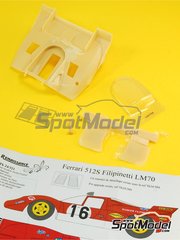 Renaissance Models: Marking / livery 1/24 scale - Ferrari 512S Scuderia Filipinetti Team #16 - Corrado Manfredini (IT) + Gianpiero Moretti (IT) - 24 Hours Le Mans 1970 - photo-etched parts, resin parts, vacuum formed parts, water slide decals, assembly instructions and painting instructions - for Fujimi references FJ12385 and FJ123851