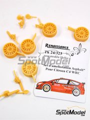 Renaissance Models: Set de conversin a asfalto escala 1/24 - Citroen C4 WRC - piezas de resina - para la referencia de Heller 80756