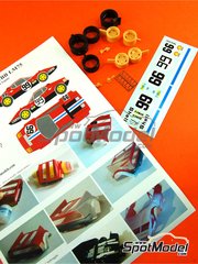 Renaissance Models: Marking / livery 1/24 scale - Ferrari 365 GT4/BB NART Team sponsored by Shell #99 - Lucien Guitteny (FR) + Jacky Haran (FR) + Carlo Facetti (IT) + Giancarlo Gagliardi (IT) + Ronnie Bucknum (US) - 24 Hours Le Mans 1975 - photo-etched parts, resin parts, rubber parts, water slide decals and assembly instructions - for Fujimi references FJ122809 and RS-25