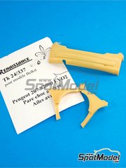 Renaissance Models: Transkit 1/24 scale - Peugeot 207 S2000 Evo2 - rear spoiler and front wings - resin parts - for Belkits reference BEL-001