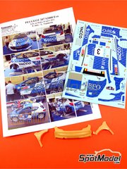 Renaissance Models: Marking / livery 1/24 scale - Peugeot 207 S2000 Evo sponsored by BFO Yacco #3 - Freddy Loix (BE) + Lara Vanneste (BE) - Ypres Rally 2012 - resin parts, water slide decals and assembly instructions - for Belkits reference BEL-001