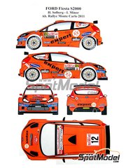 Renaissance Models: Marking / livery 1/24 scale - Ford Fiesta S2000 sponsored by Expert #12 - Henning Solberg (NO) + Ilka Minor-Petrasko (AT) - Monte Carlo Rally - Rallye Automobile de Monte-Carlo 2011 - water slide decals and assembly instructions - for Belkits reference BEL-002