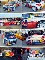 Renaissance Models: Marking / livery 1/24 scale - Citroen DS3 WRC Citron Junior WRT Team sponsored by Total #23 - Thierry Neuville (BE) + Nicolas Gilsoul (BE) - Monte Carlo Rally - Rallye Automobile de Monte-Carlo 2012 - water slide decals and assembly instructions - for Heller reference 80757