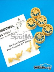 Renaissance Models: Tarmac conversion set 1/24 scale - Peugeot 207 S2000 - resin parts - for Belkits reference BEL-001