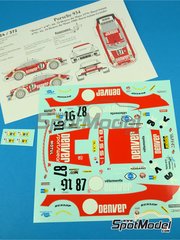 Renaissance Models: Decoracin escala 1/24 - Porsche 934 Turbo RSR Grupo 4 patrocinado por Denver Sportwear N 87, 91 - Christian Bussi (FR) + Bernard Salam (FR) + Cyril Grandet (FR) - 24 Horas de Le Mans 1979 y 1980 - calcas de agua y manual de instrucciones - para las referencias de Tamiya TAM24328 y TAM24334